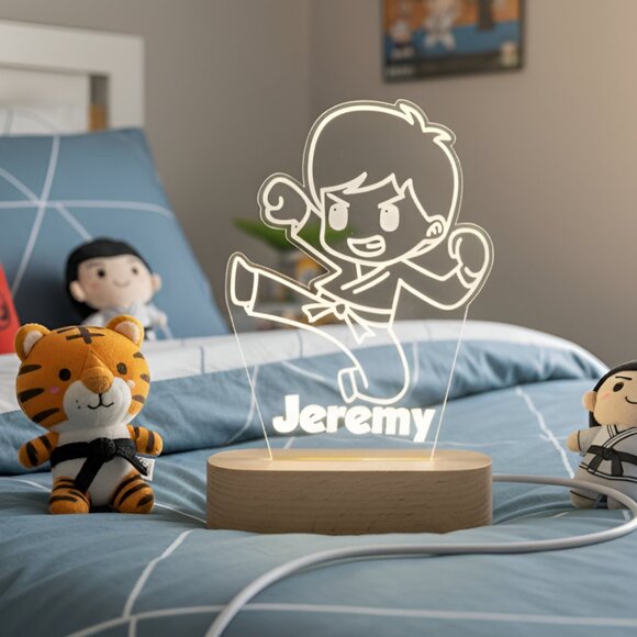 Karate Custom Name Light | Personalized LED Martial Arts Sign | Kids Gift - Picture 8 of 8